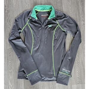 Hollister Sport 1/4 Zip Pullover Longsleeve Shirt Womens Small Y2K